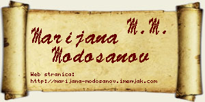 Marijana Modošanov vizit kartica